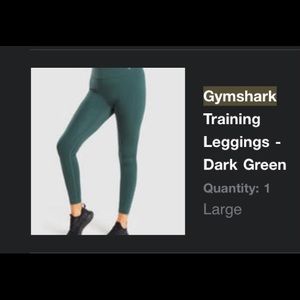 Gymshark Dark Green Leggings